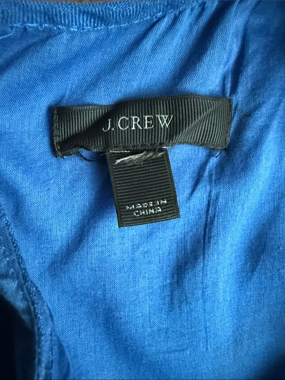 J. Crew Sleeveless Royal Blue Scoop Neck Mini Dress